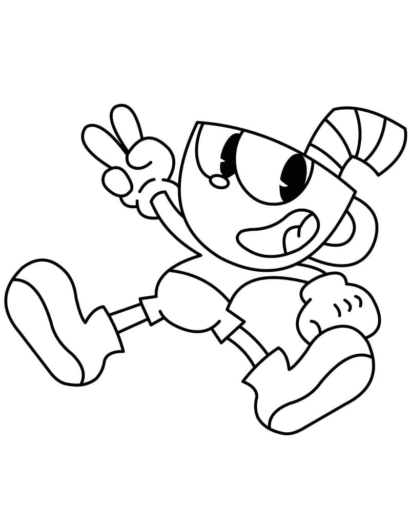 Coloriage cuphead 4 à imprimer