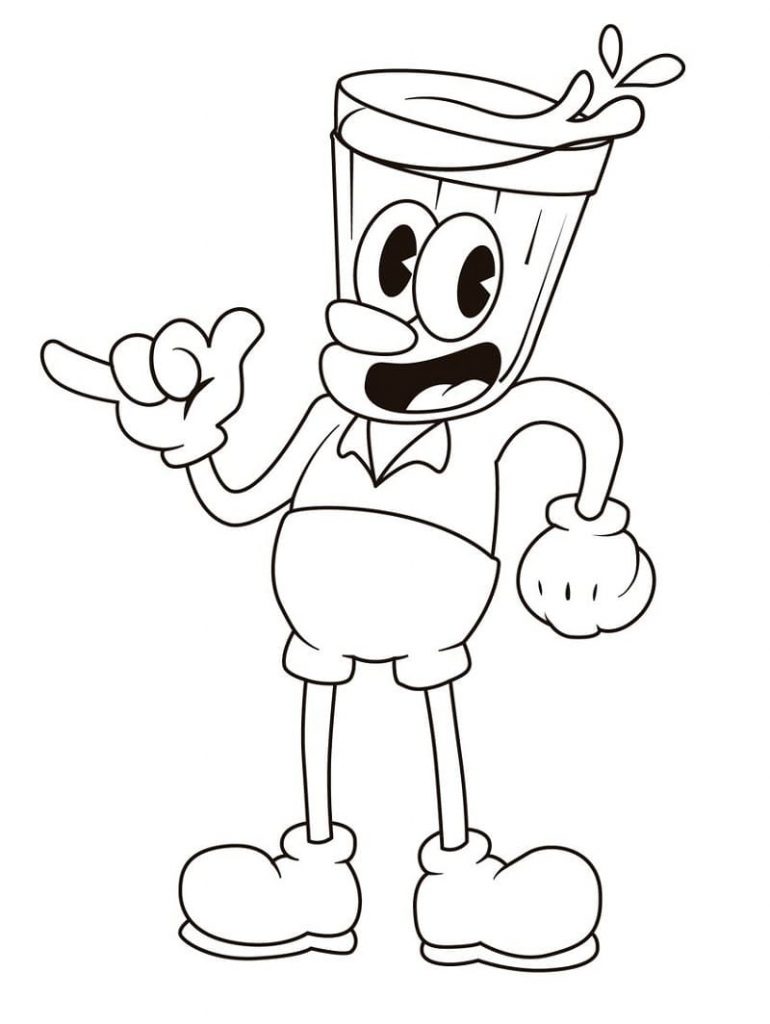 Coloriage cuphead 5 à imprimer