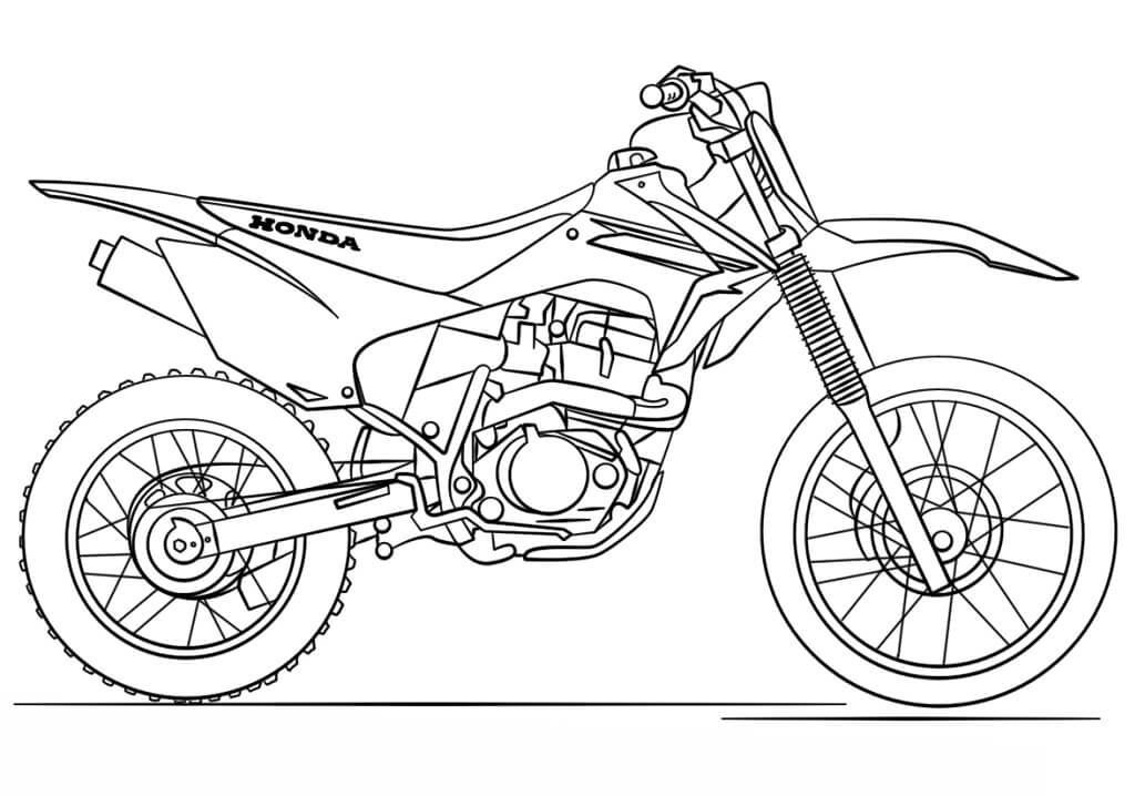 Coloriage honda moto cross