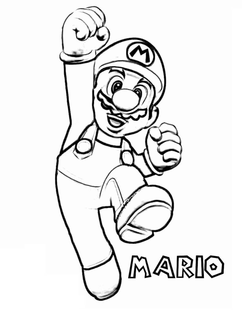Coloriage Super Mario à imprimer