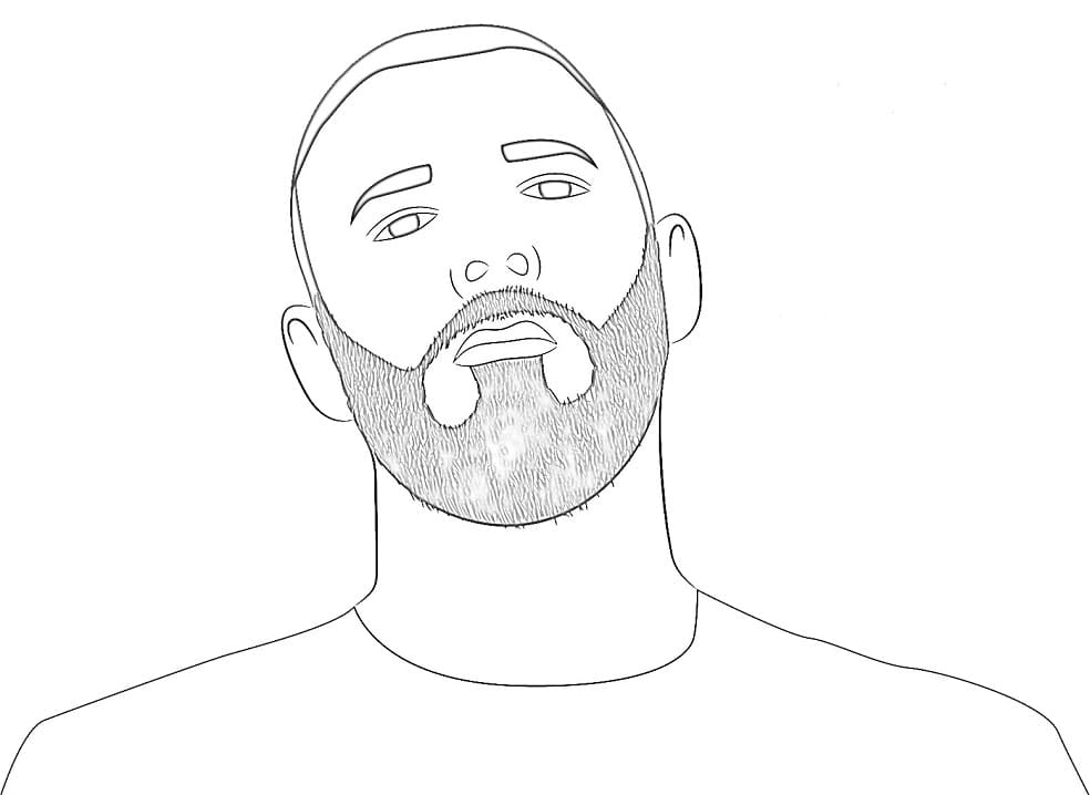 Coloriage karim benzema 3