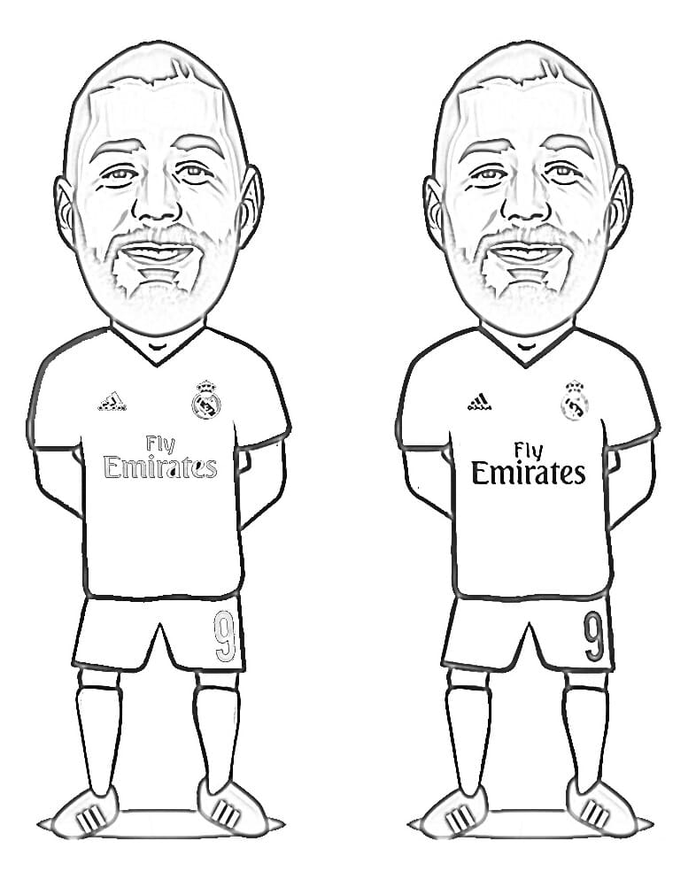 Coloriage karim benzema 4 à imprimer