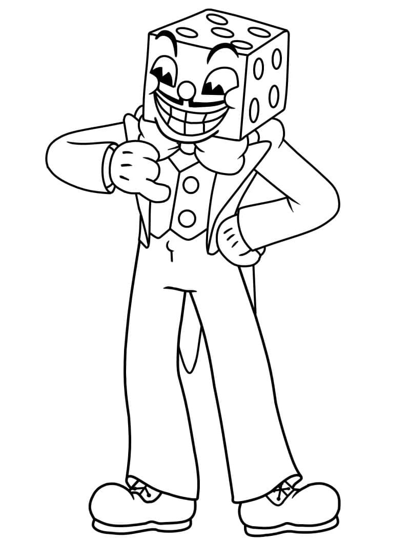 Coloriage king dice à imprimer