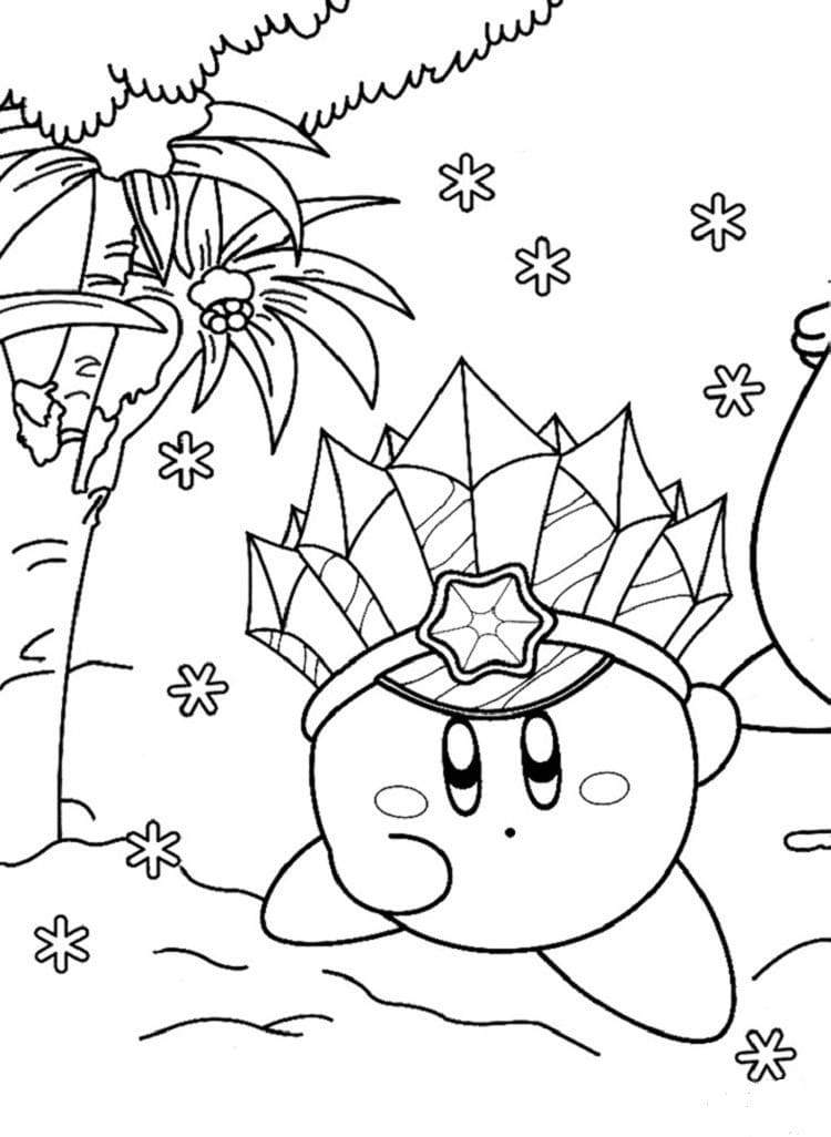 Coloriage kirby de glace à imprimer