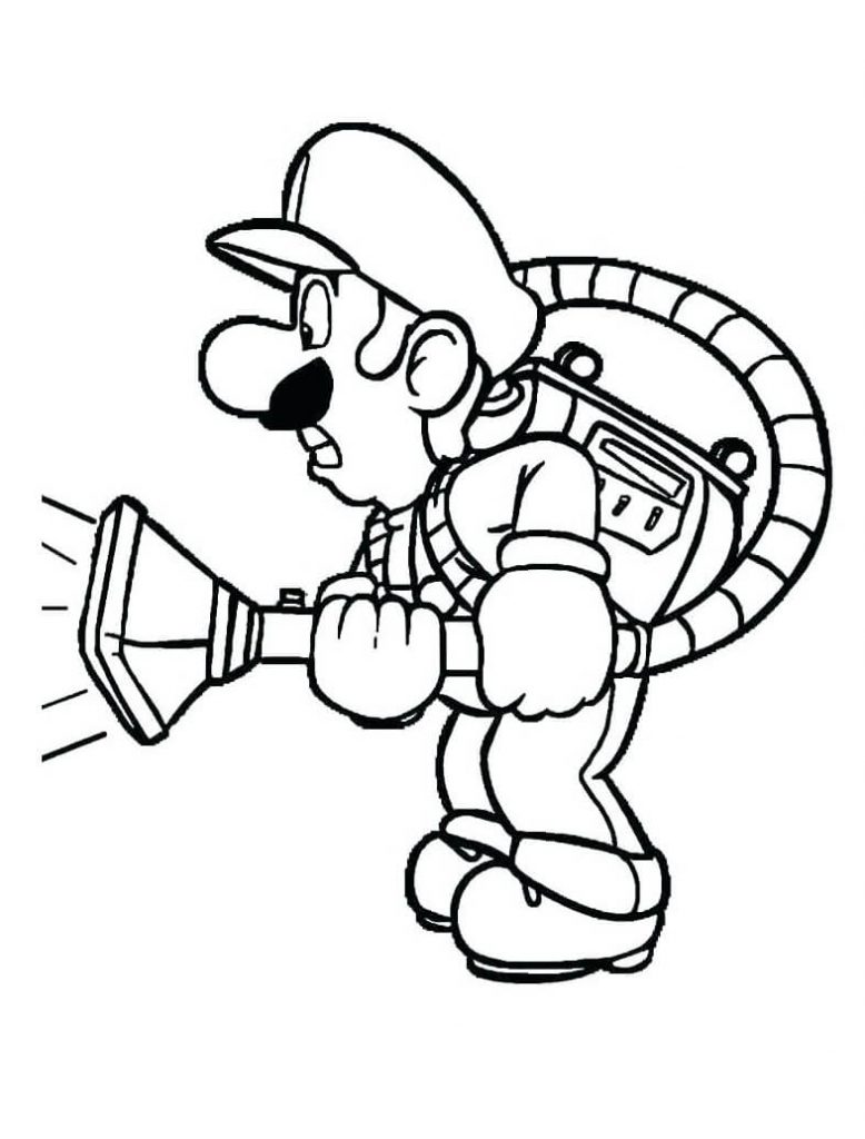 Coloriage luigi de mario à imprimer