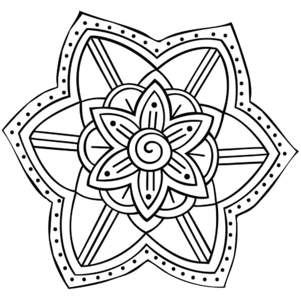 Coloriage mandala jardin à imprimer