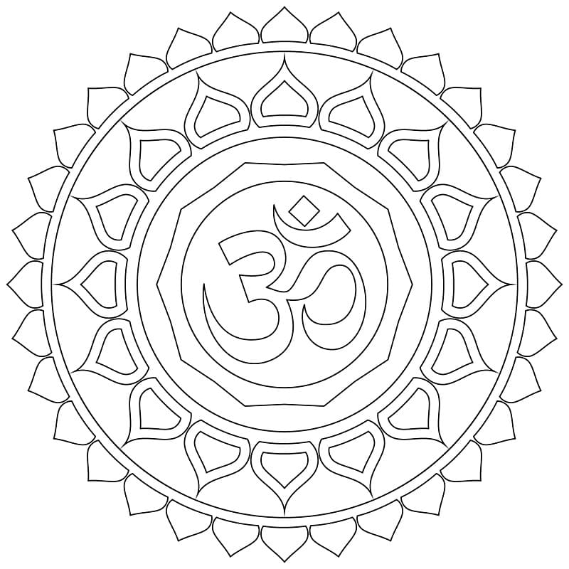 Coloriage mandala om à imprimer