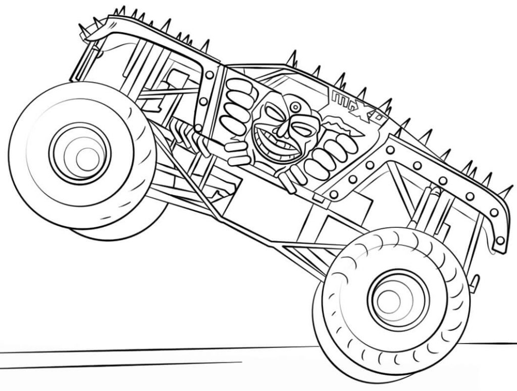 Coloriage max-d monster truck à imprimer