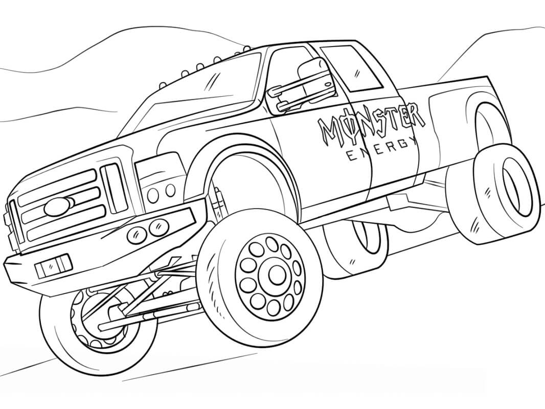 Coloriage monster energy monster truck