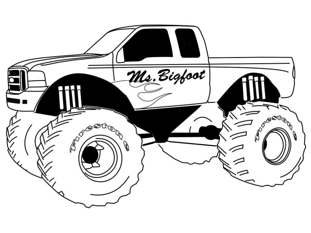 Coloriage monster truck 5 à imprimer