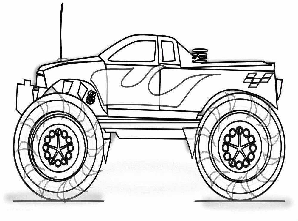 Coloriage monster truck 6 à imprimer