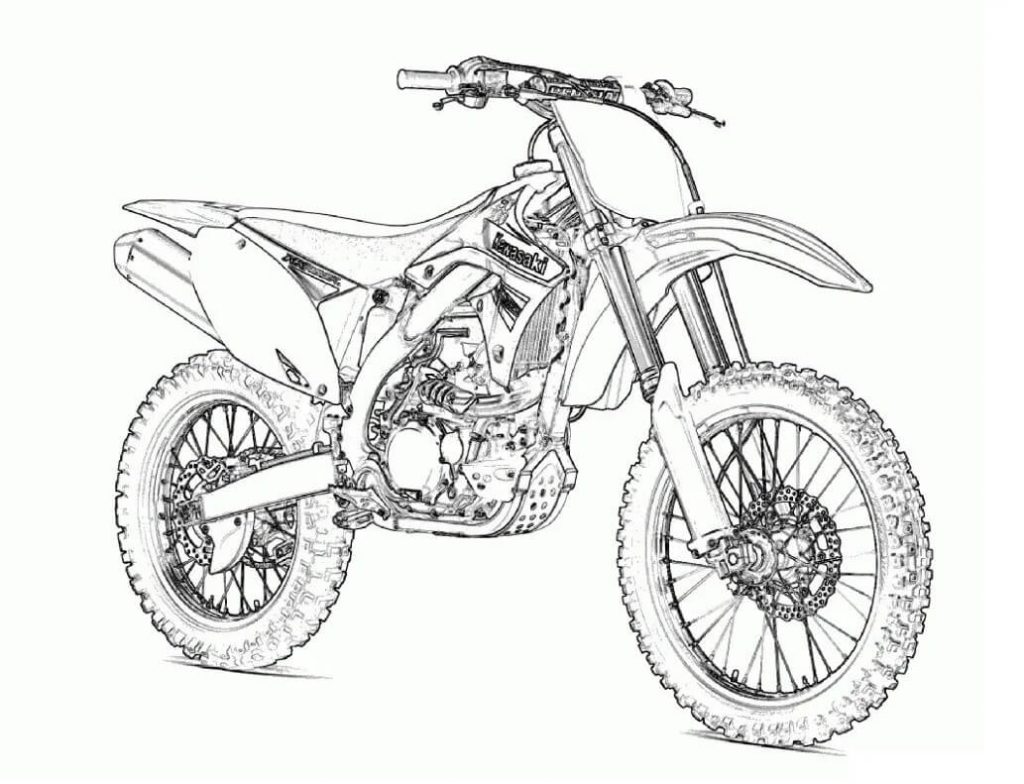 Coloriage moto cross 1 à imprimer