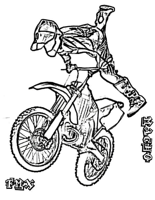 Coloriage moto cross 3