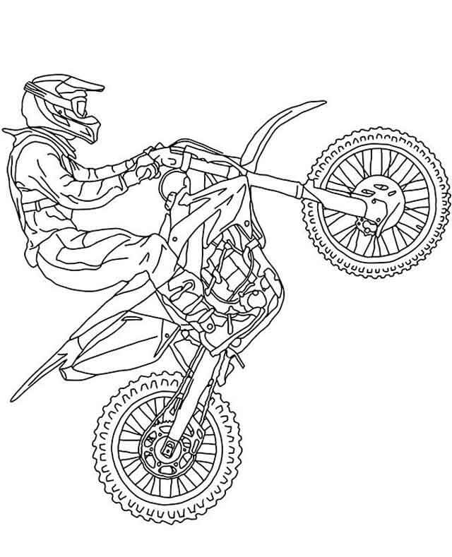 Coloriage moto cross 7