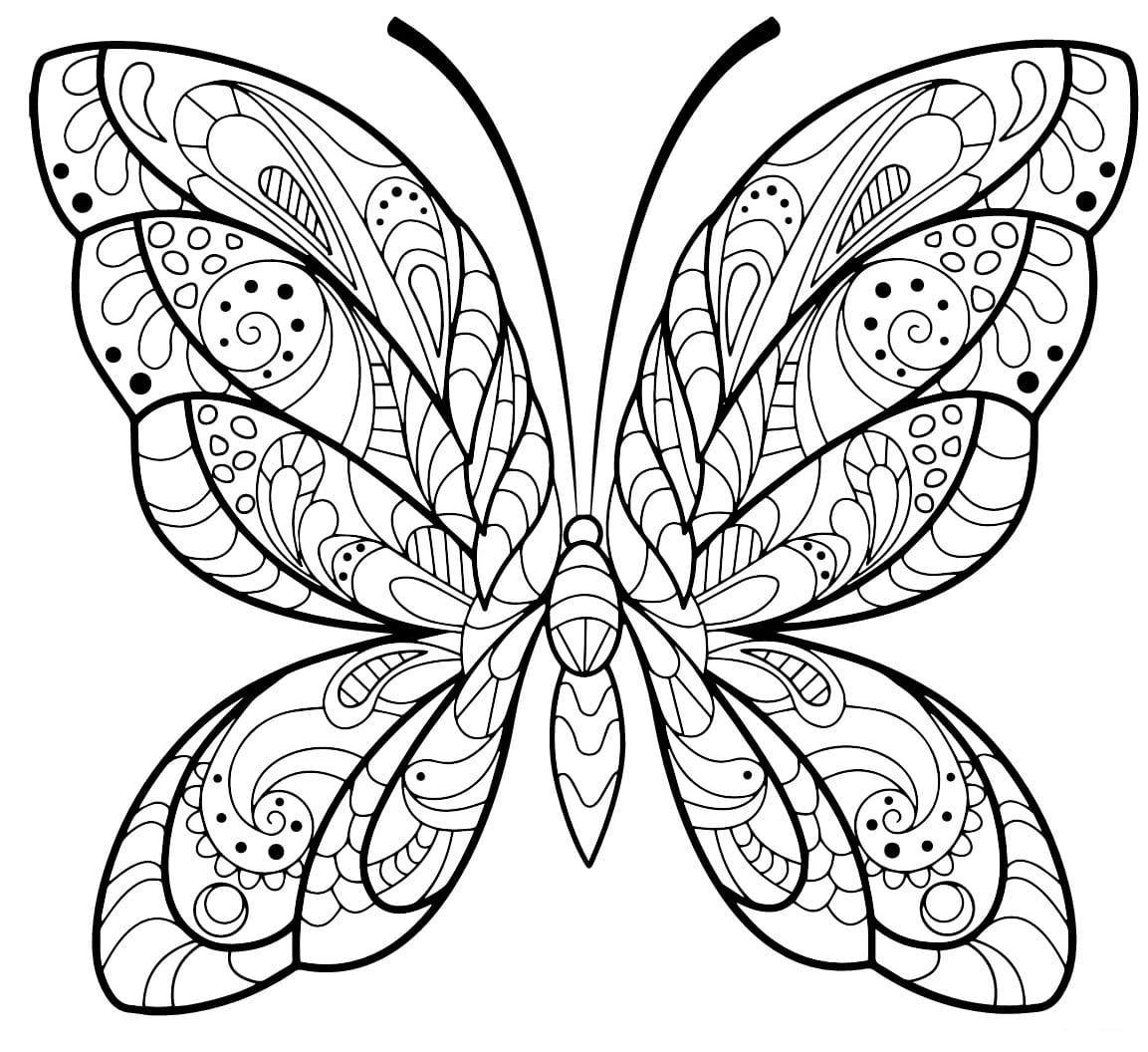 Coloriage Adulte Papillon à imprimer