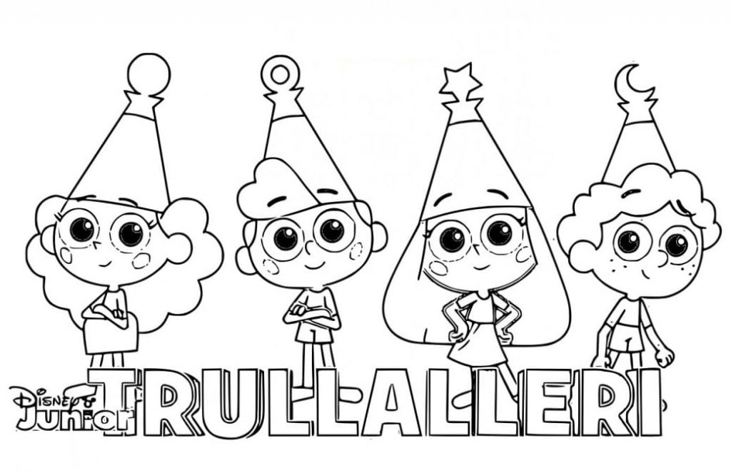 Coloriage personnages de trulli tales 1 à imprimer