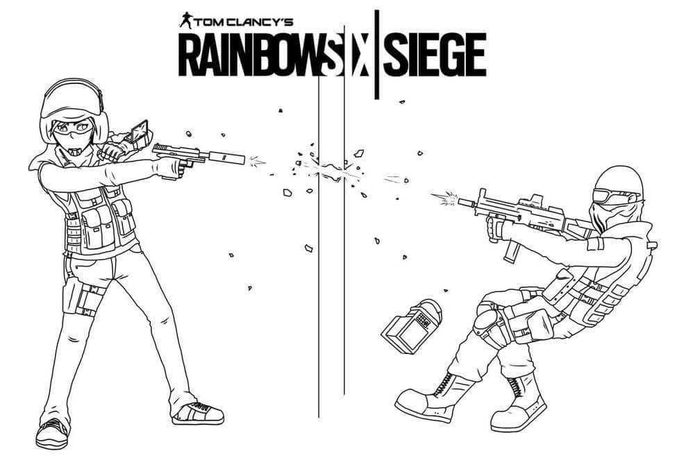 Coloriage rainbow six siege 2 à imprimer