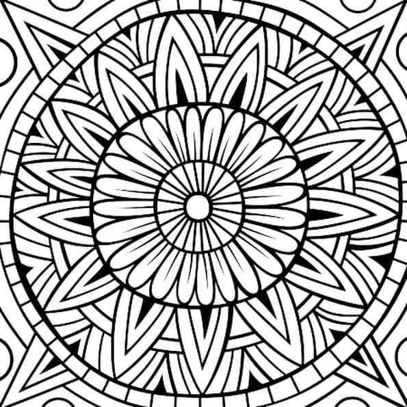 Coloriage rosace mandala