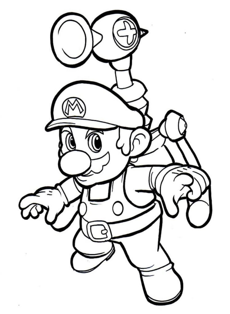 Coloriage super mario 1 à imprimer