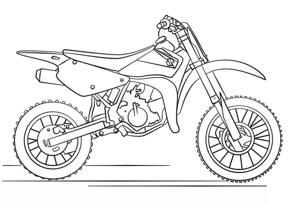 Coloriage suzuki moto cross à imprimer