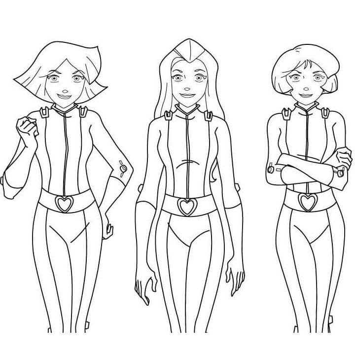 Coloriage totally spies 9