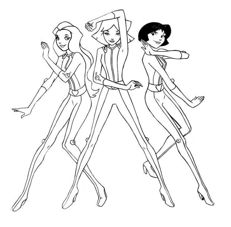 Coloriage Totally Spies! à imprimer