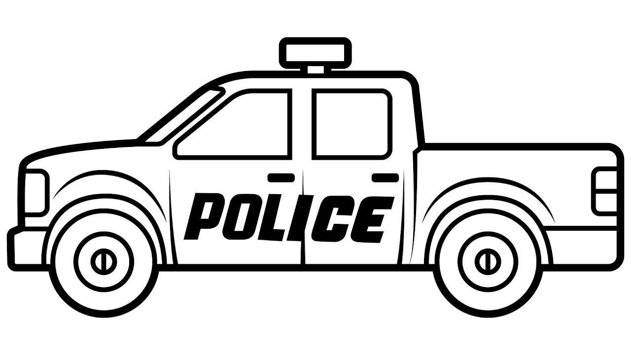 Coloriage voiture de police 1 à imprimer