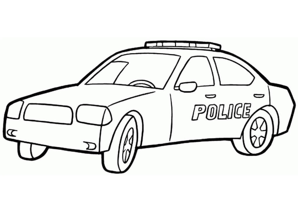 Coloriage voiture de police 18 à imprimer