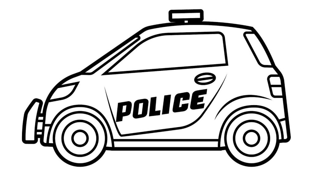 Coloriage voiture de police 2 à imprimer