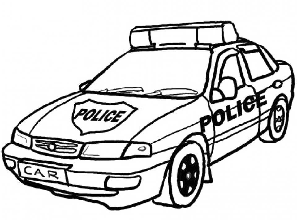 Coloriage voiture de police 4 à imprimer