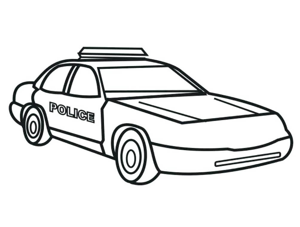 Coloriage voiture de police 7 à imprimer