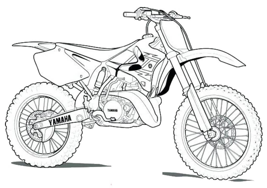 Coloriage yamaha moto cross