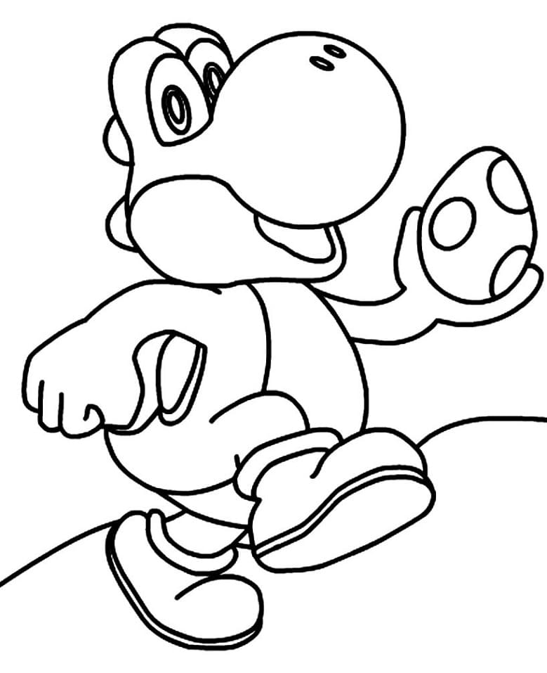Coloriage Yoshi De Super Mario 2 à imprimer