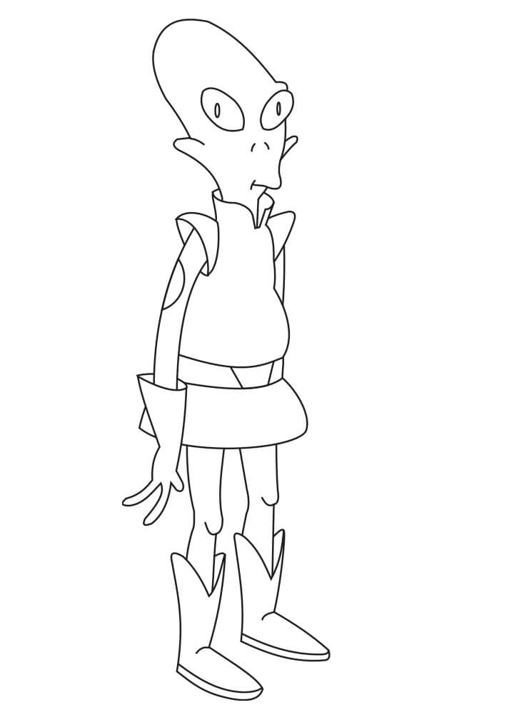 Coloriage Kif Kroker Futurama coloring page à imprimer