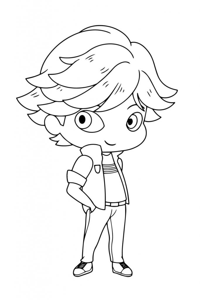 Coloriage adrien agreste 1 à imprimer