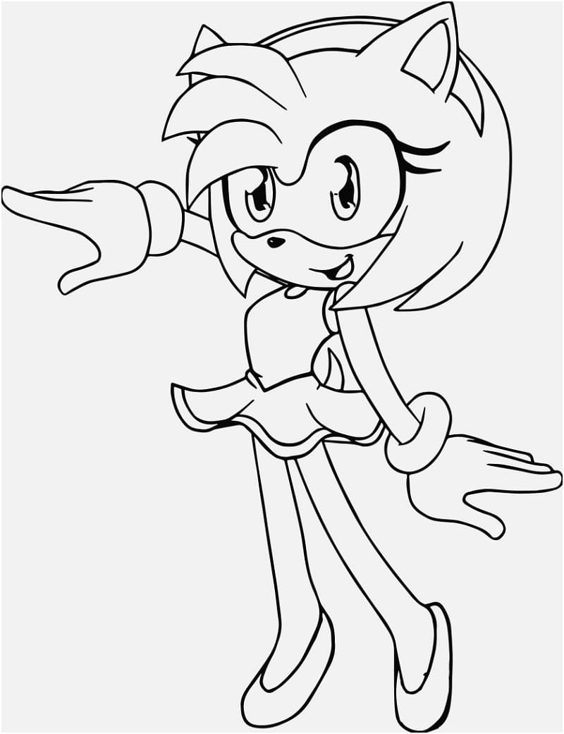 Coloriage amy rose