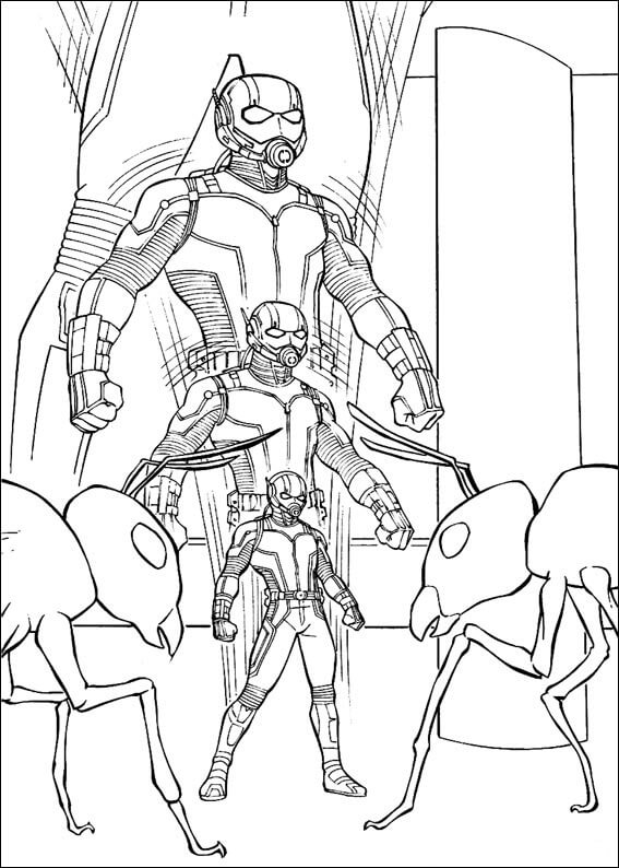 Coloriage ant man 8 à imprimer