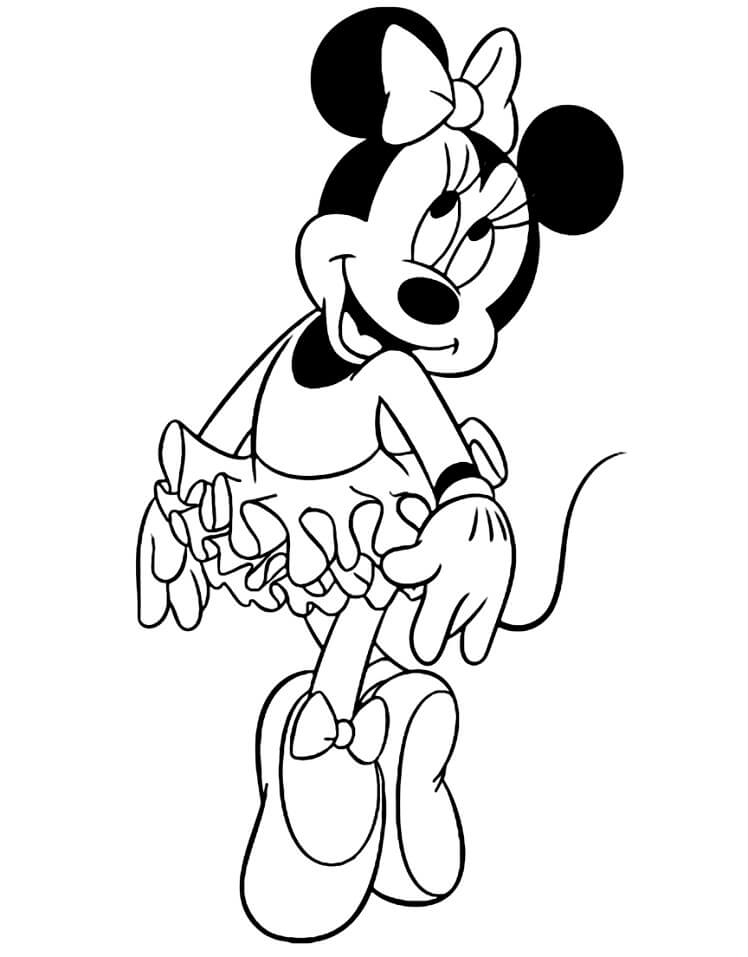 Coloriage ballet minnie mouse