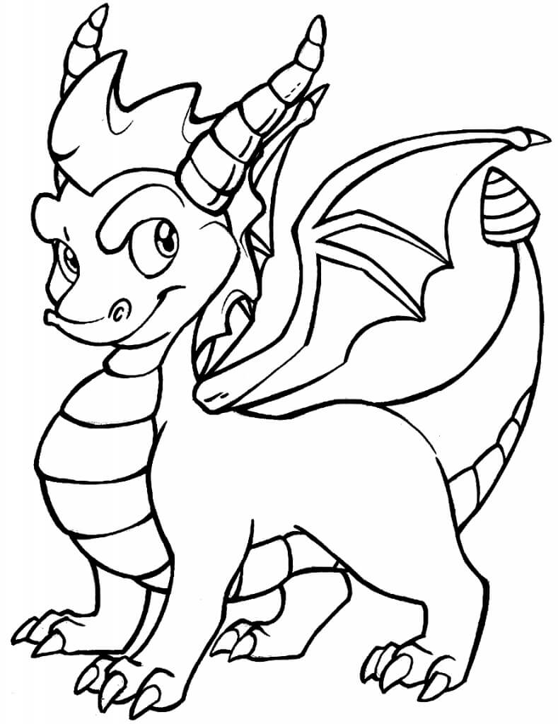 Coloriage bébé dragon