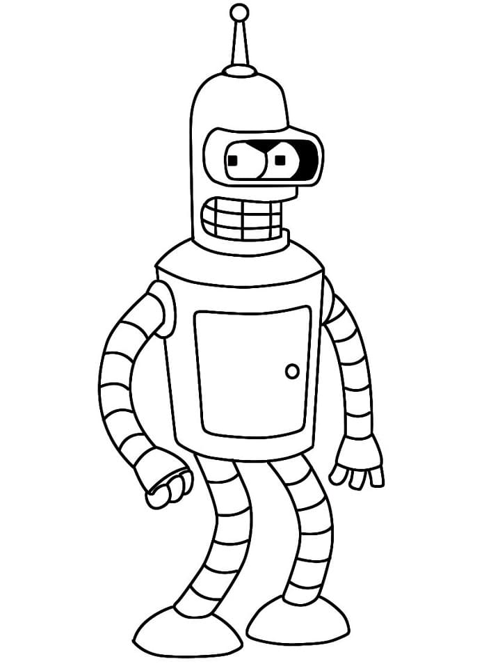 Coloriage bender 2 à imprimer