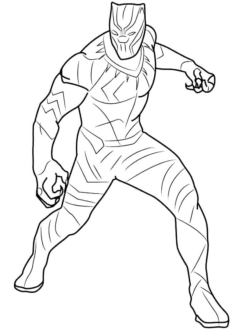 Coloriage black panther 6
