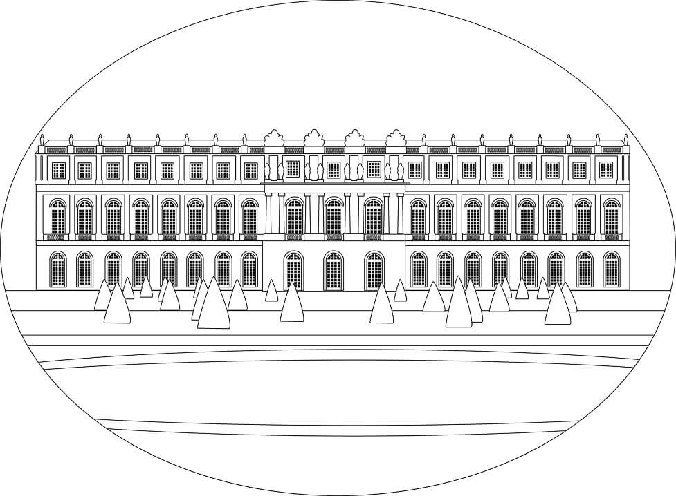 Coloriage Château de Versailles à imprimer