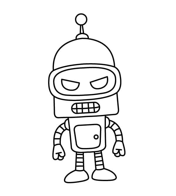 Coloriage chibi bender