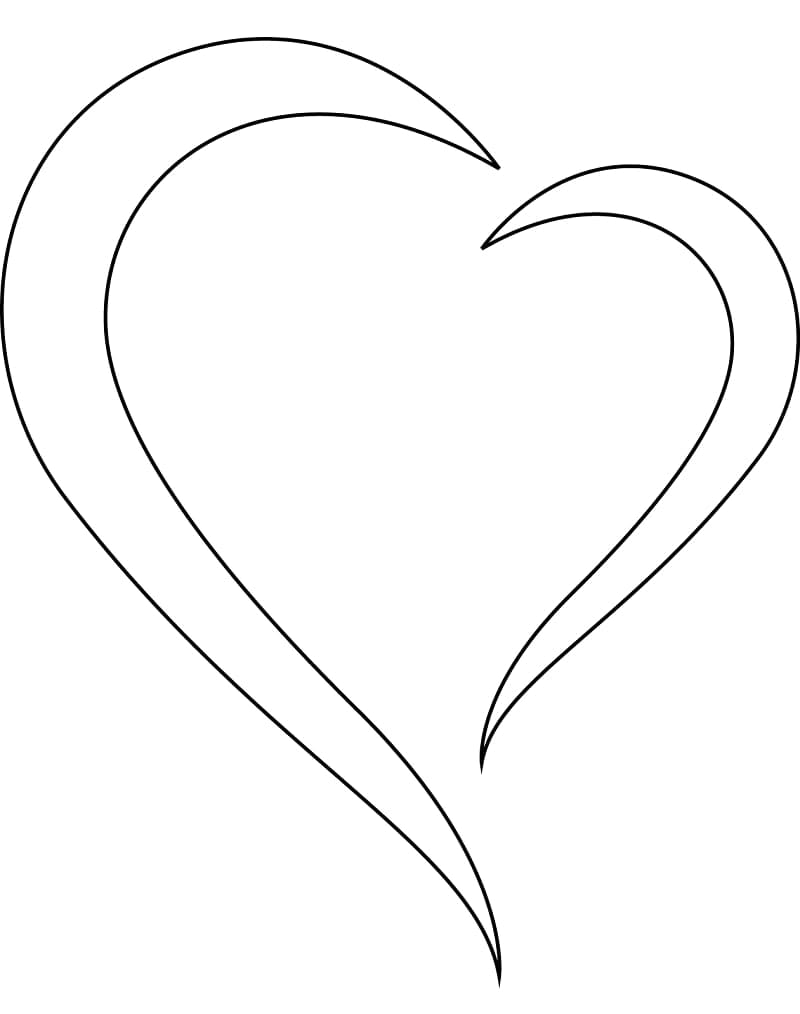 dessin de coeur à découper …  Coloriage coeur, Dessin de coeur, Dessin  coeur