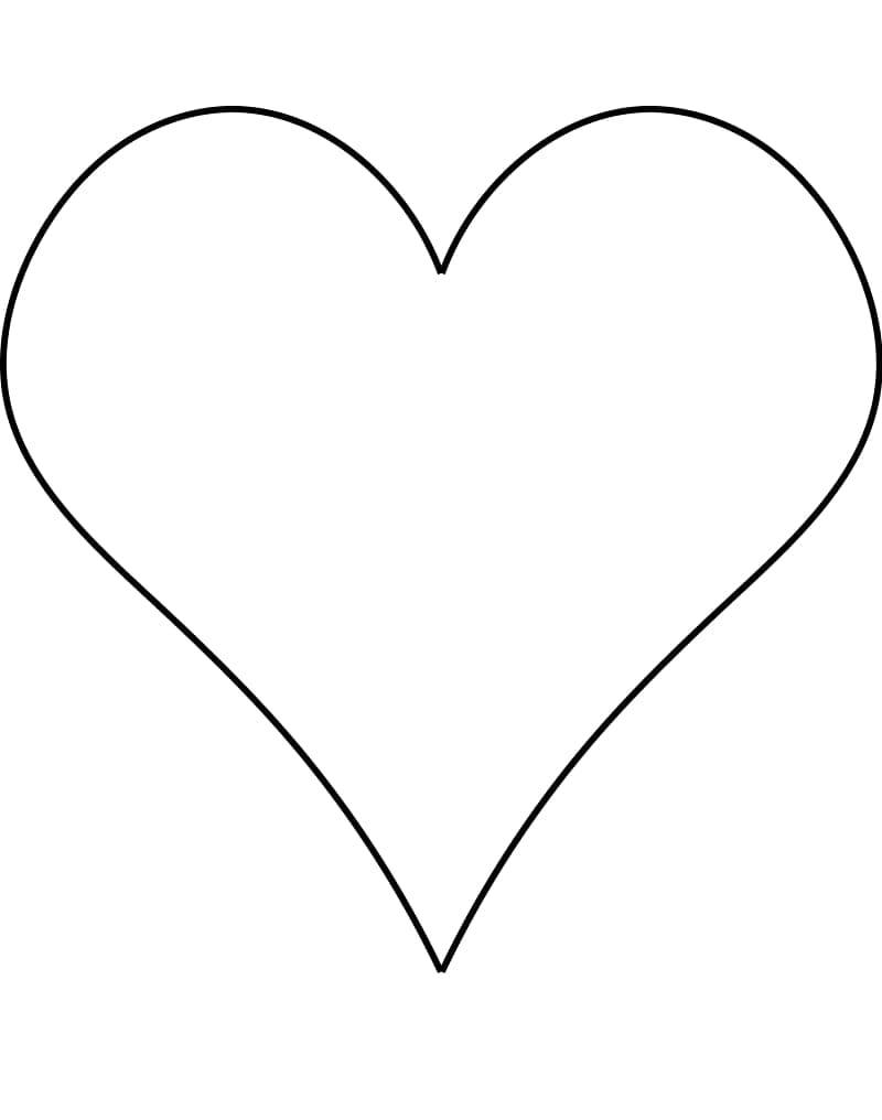 Coloriage coeur simple