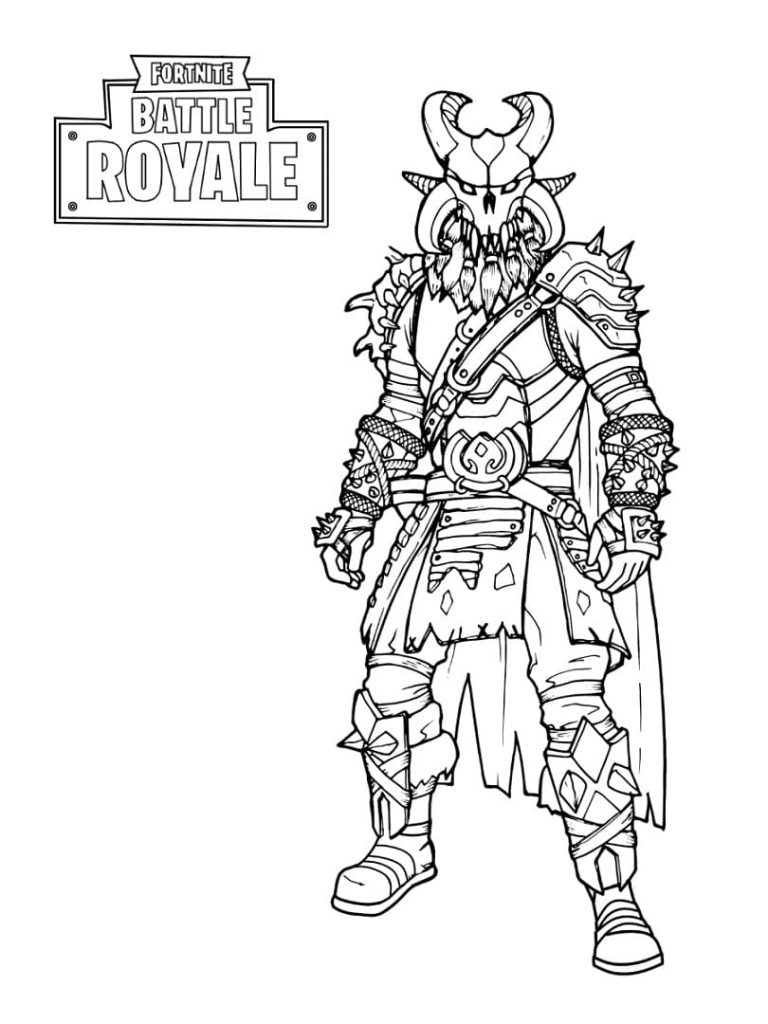 Coloriage dark viking fortnite à imprimer