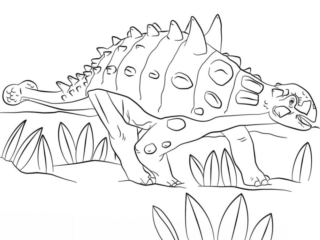 Coloriage euoplocephalus à imprimer