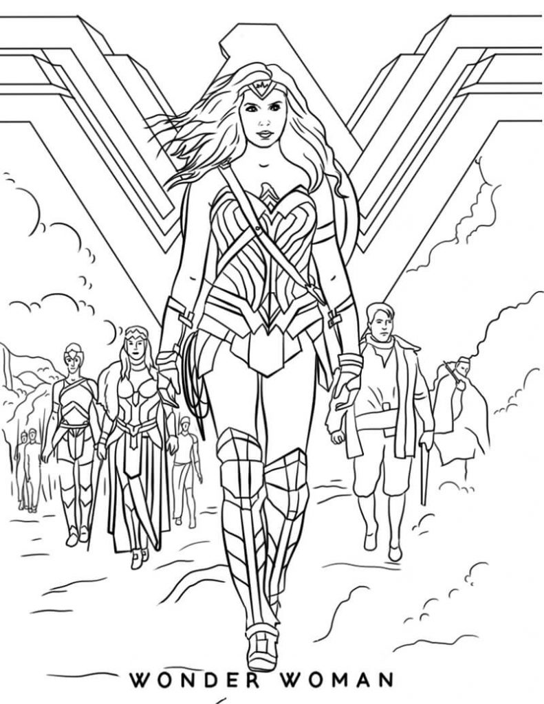 Coloriage film wonder woman à imprimer