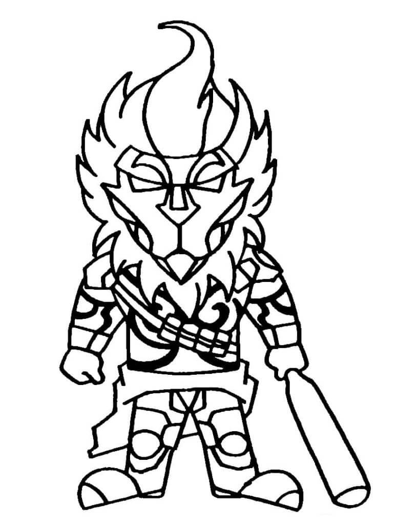 Coloriage free fire monkey king à imprimer