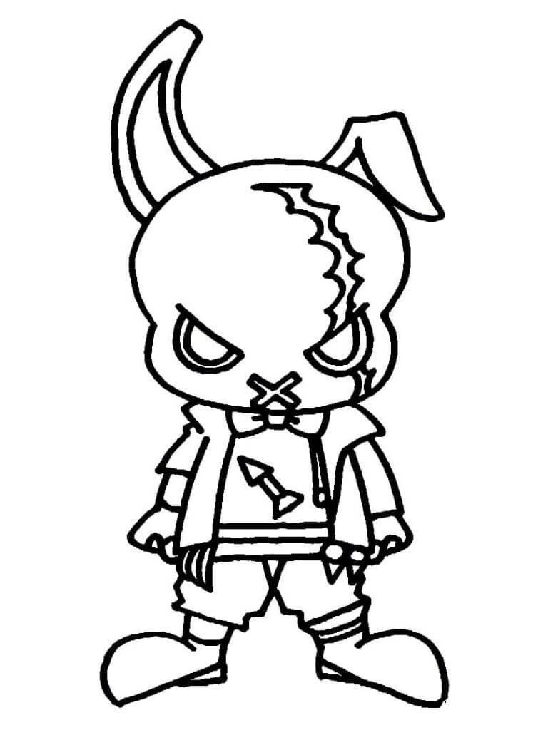 Coloriage free fire phantom bunny à imprimer